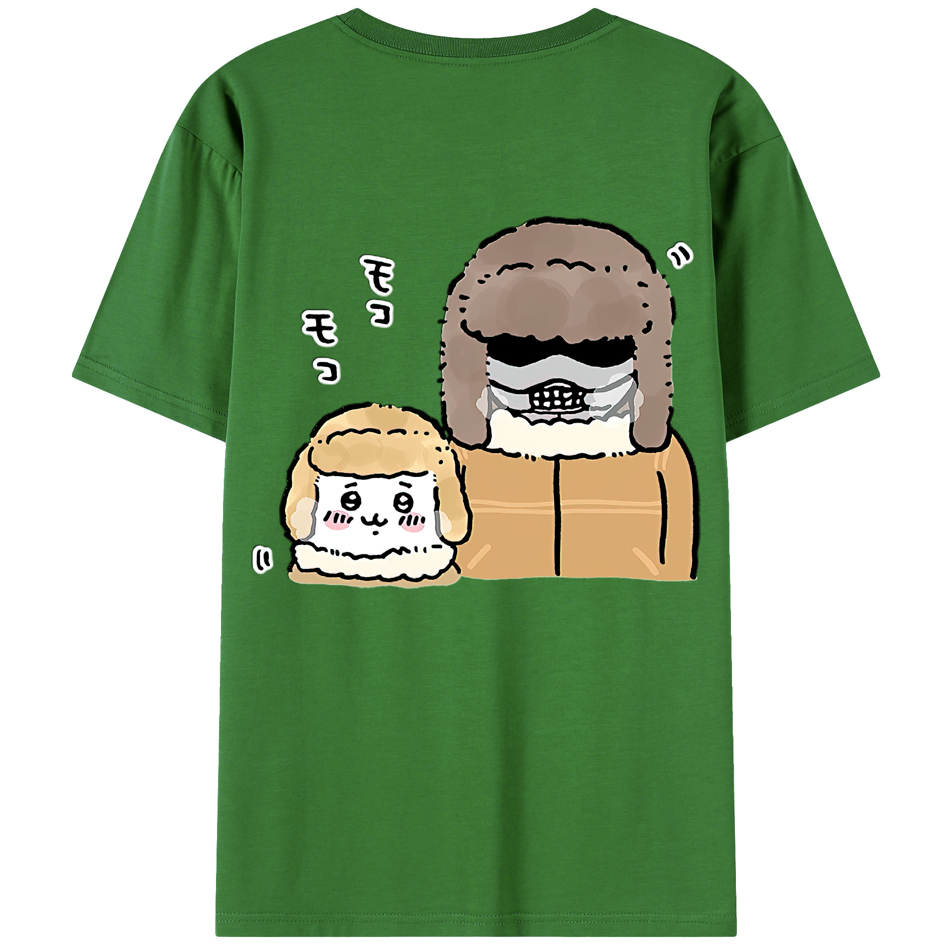 （画像用） ちいかわ 労働の鎧さん Chii-kawa Mr. Armor of Labor レディース半袖Tシャツ(バックプリント)